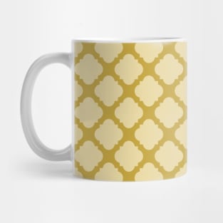 Retro Mustard Blue Modern Pattern Mug